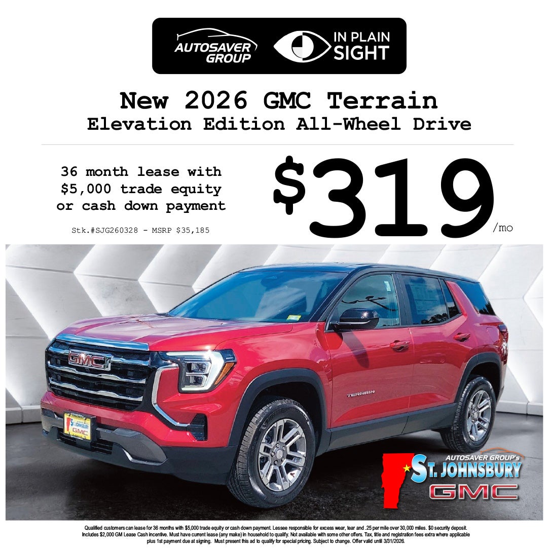 SHOP NEW GMC DEALS NEAR ST JOHNSBURY, VT