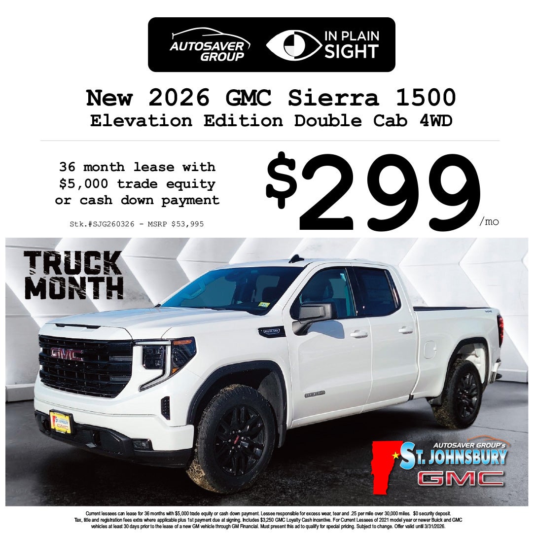 SHOP NEW GMC DEALS NEAR ST JOHNSBURY, VT
