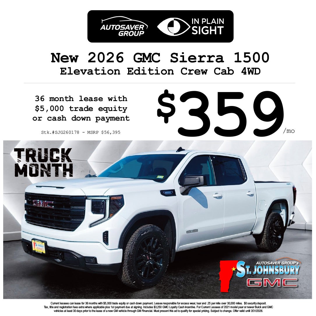 SHOP NEW GMC DEALS NEAR ST JOHNSBURY, VT