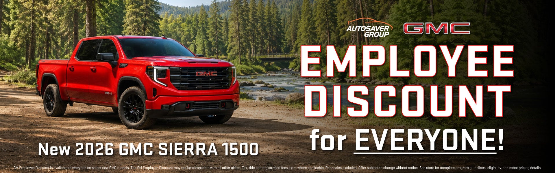 EMPLOYEE DISCOUNT FOR ALL AT ST JOHNSBURY GMC